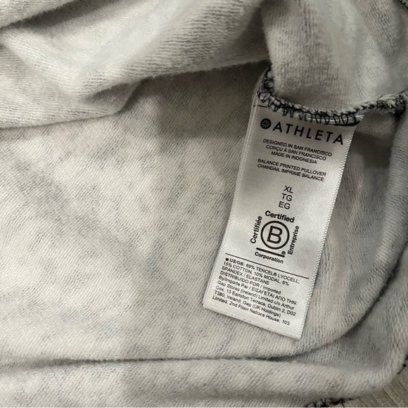 ATHLETA Balance Printed Pullover Ocelot Spot White, Sz XL - Picture 11 of 11